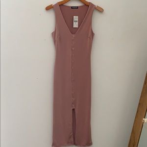Tank dress with button detail. NWT.